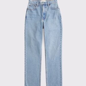 Abercrombie & Fitch Curve Love Ultra High Rise 90s Straight Jean